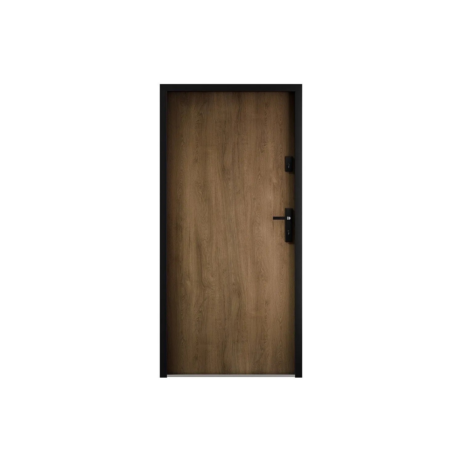 Vente-unique Haustür Agueda Naturfarben Dunkel 95 cm