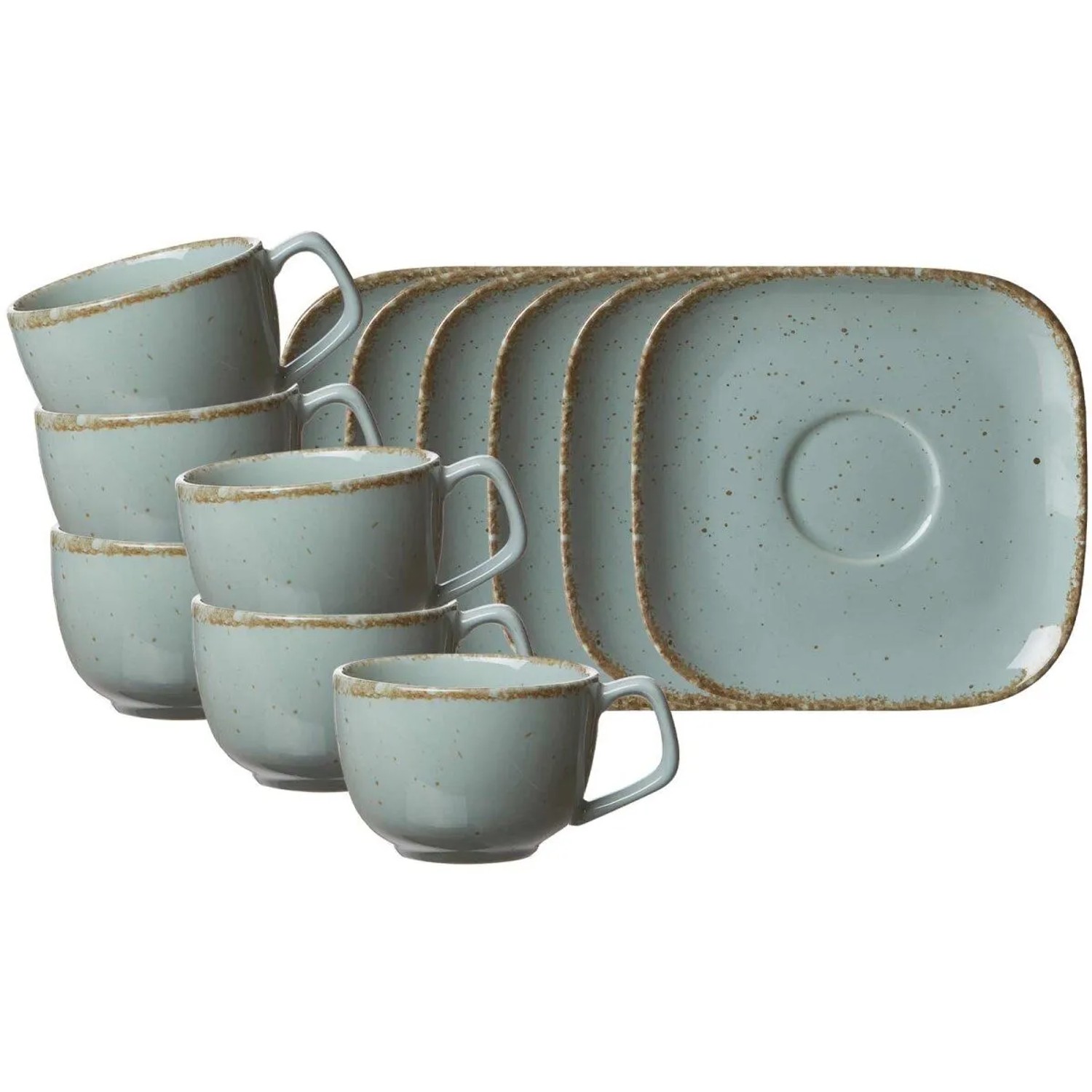 Ritzenhoff & Breker Casa Kaffeetasse mit Untertasse 6er Set Blau