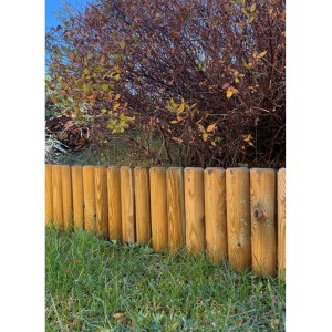 T&J Beetabgrenzung aus Holz, 100 cm, als Rasenkante im Garten. Klassische Optik für Beete.