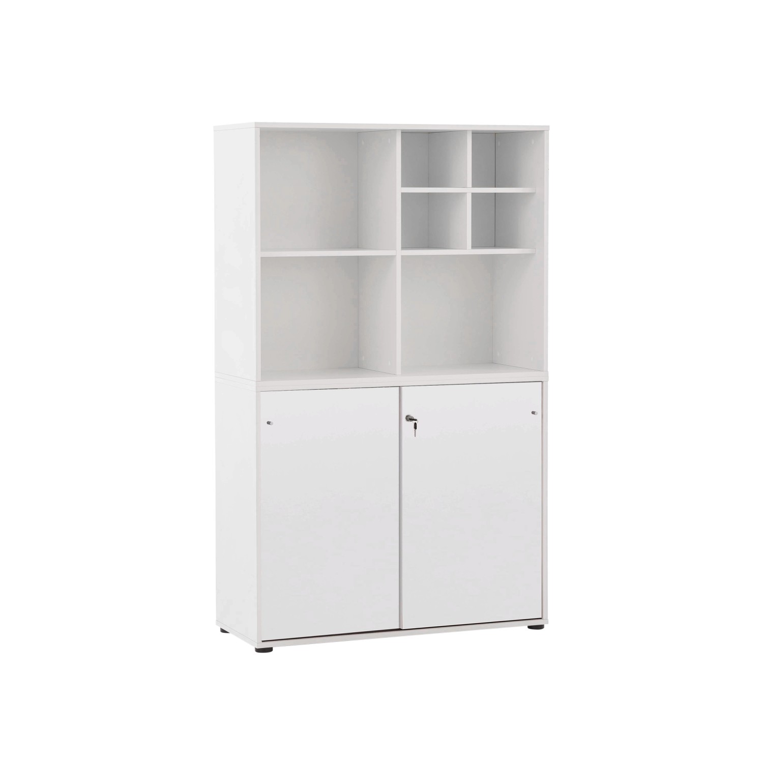 PROREGAL Pigeon Set Aktenregal Aktenschrank & Regalkreuz Breite 100 cm Weiß günstig online kaufen