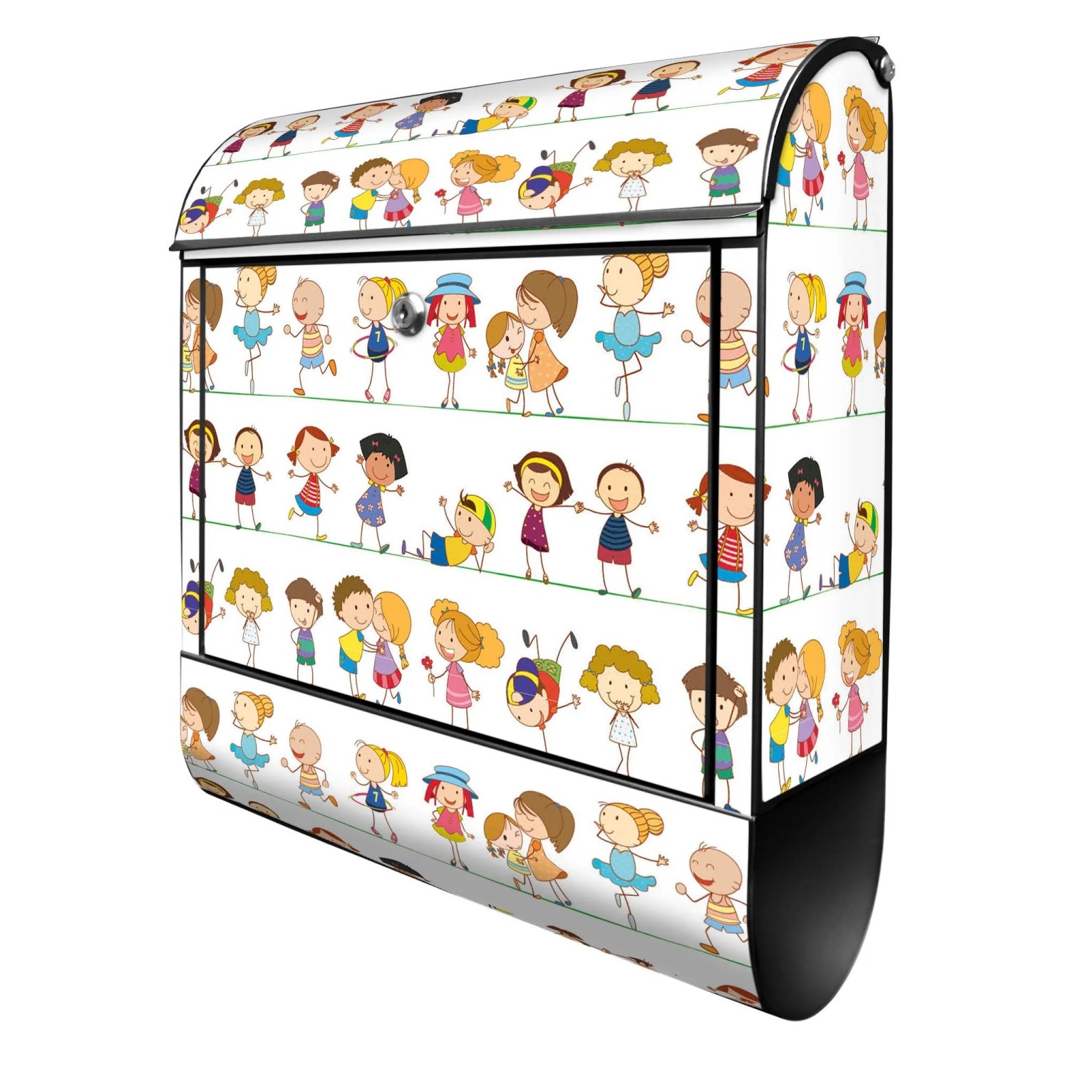 Banjado Design Briefkasten Schwarz Pulverbeschichtet 39x47x14cm 2 Schlüssel günstig online kaufen