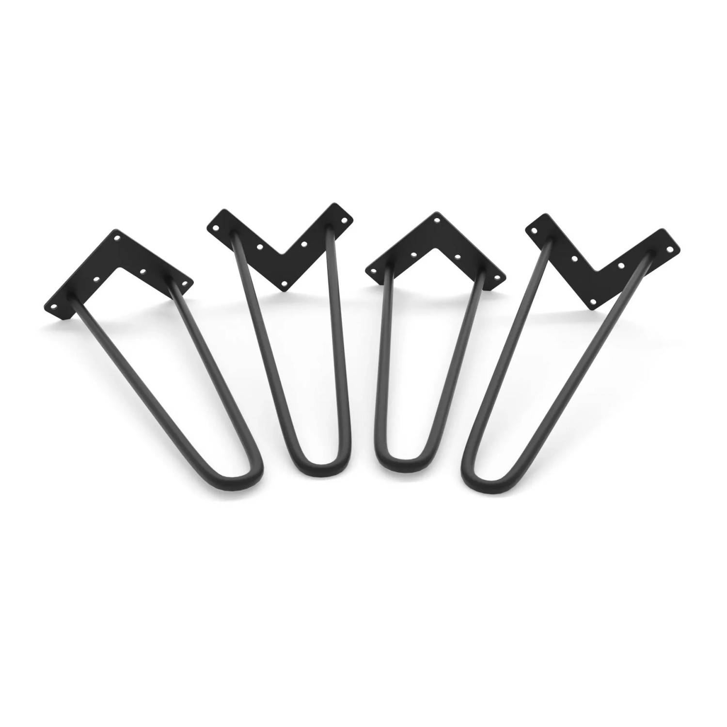 HEVVA Haarnadelbeine NEAPEL 35 cm Hoch 4er Set Schwarz
