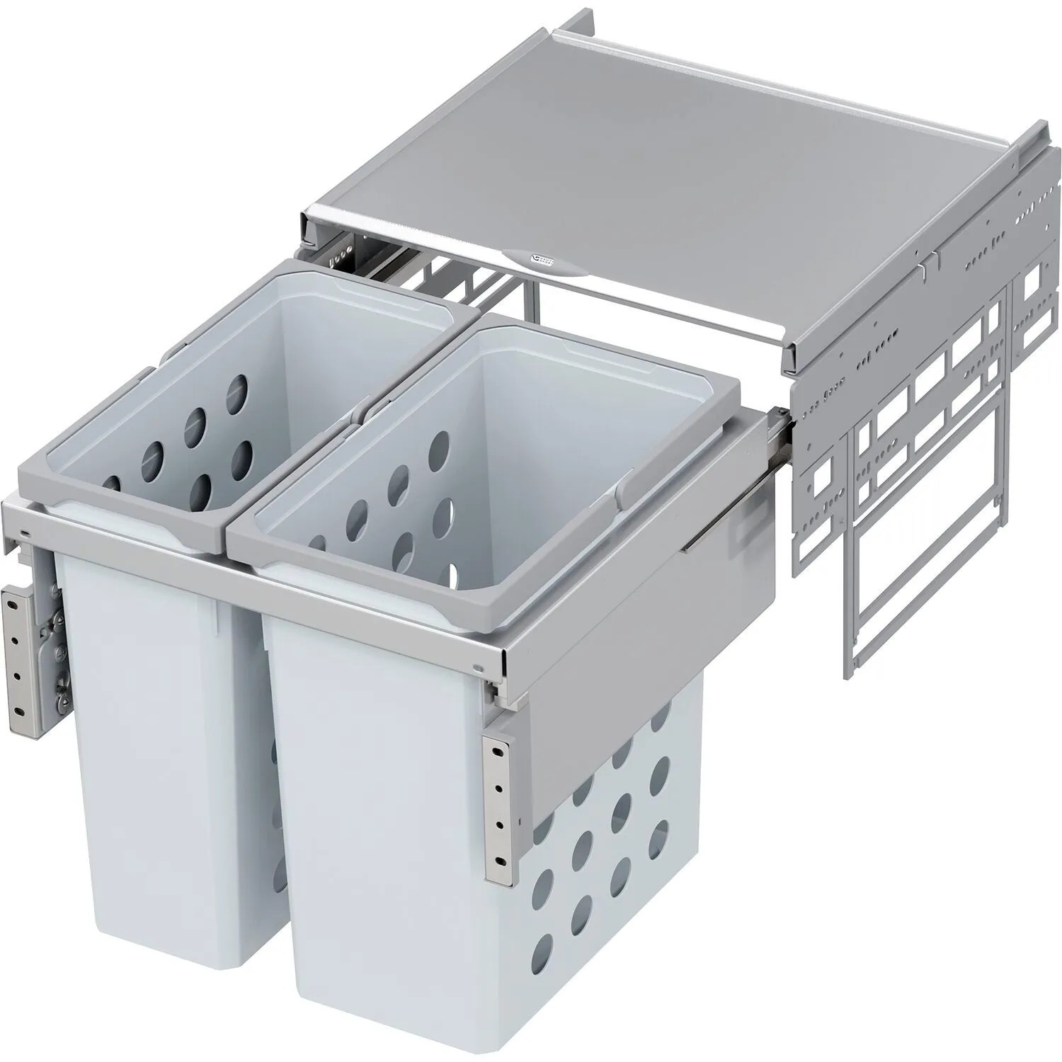 Vauth-Sagel Einbau Wäschekorb für Schrankeinbau in Korpusbreite 500 mm 28, Weiß