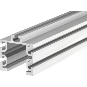 Traverse L für Poolabdeckung, silbernes Aluminiumprofil für begehbare Pooldecks.