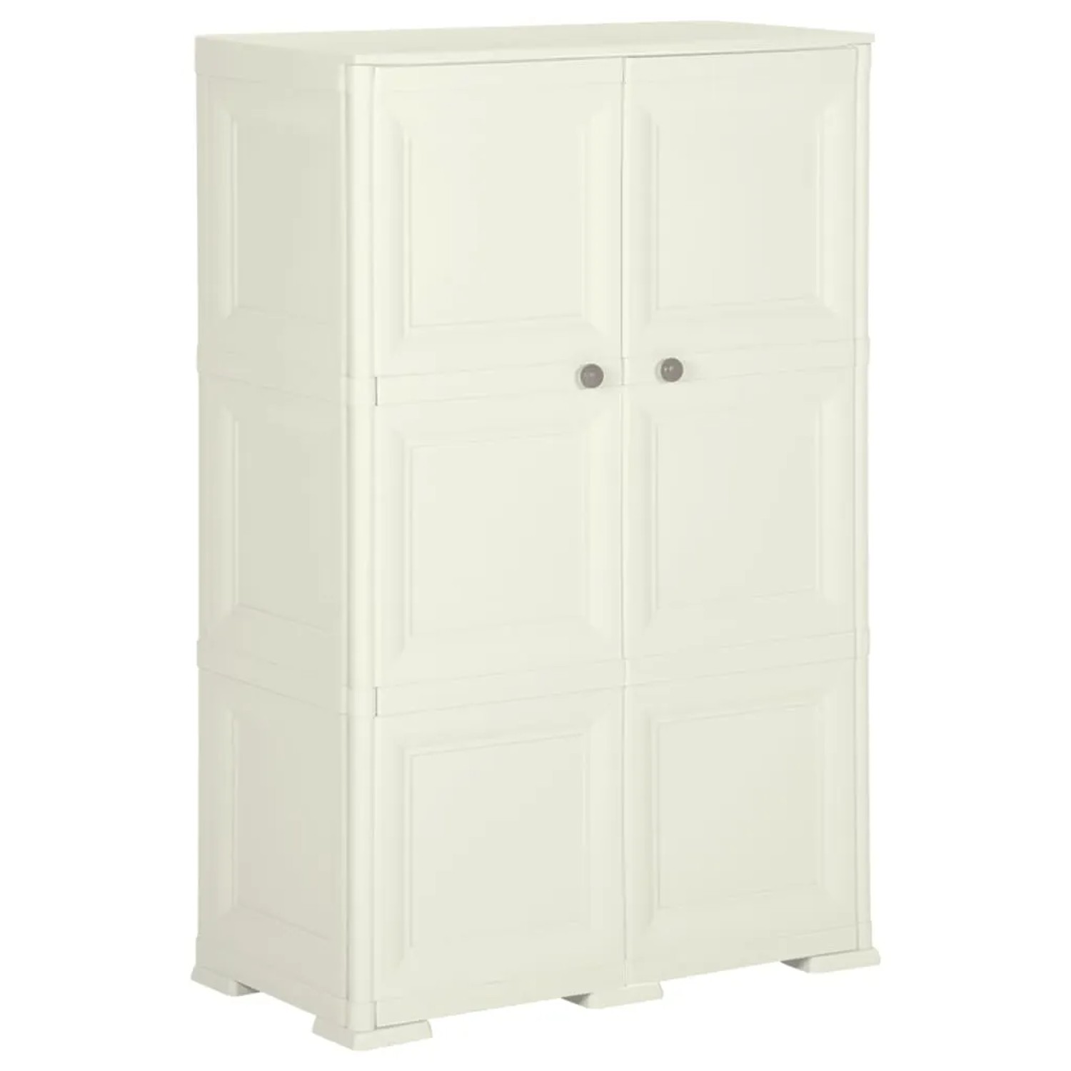 vidaXL Büroschrank, Kunststoff, Holzdesign, Vanilleeis, 79x43x125 cm.