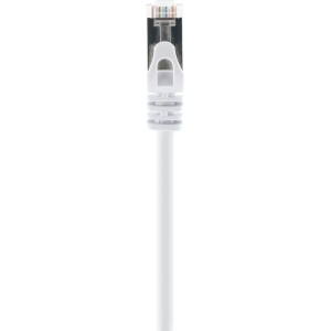 Weißes Schwaiger CAT 6 Netzwerkkabel SF/UTP mit RJ45 Stecker (50 m) für Netzwerktechnik.