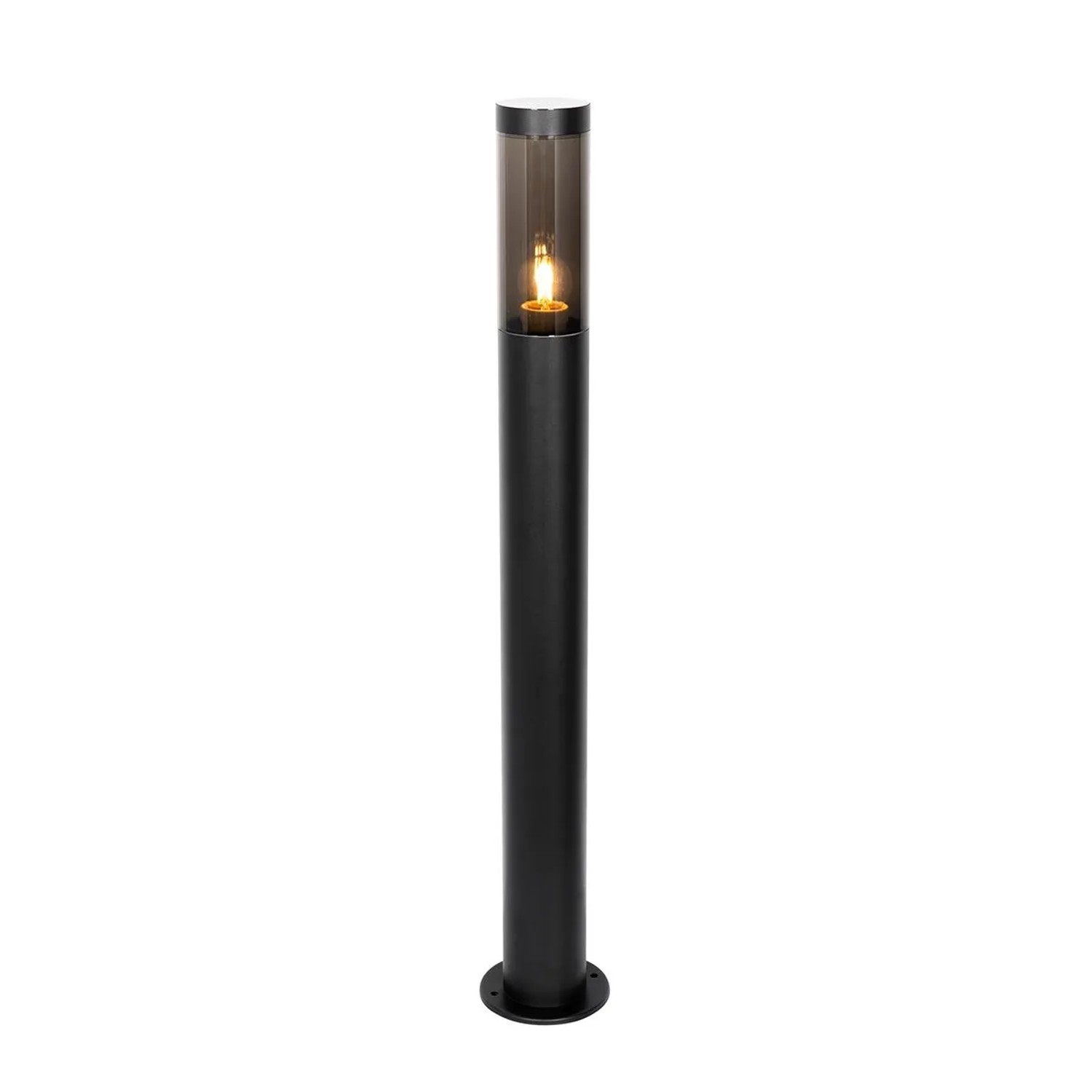 QAZQA Moderne Außen Mastleuchte Schwarz 110 cm IP44 Rox