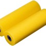 2 gelbe LUX Schaumwalzen, 10 cm breit, für streifenfreies Lackieren.