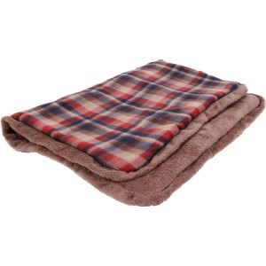 Karierte Heim Tierdecke aus Samt und Plüsch, 100x70 cm, für Hunde und Katzen.