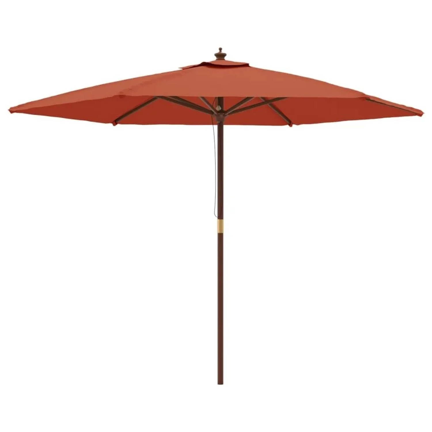 vidaXL Sonnenschirm mit Holzmast Terrakotta 299x240 cm 363172