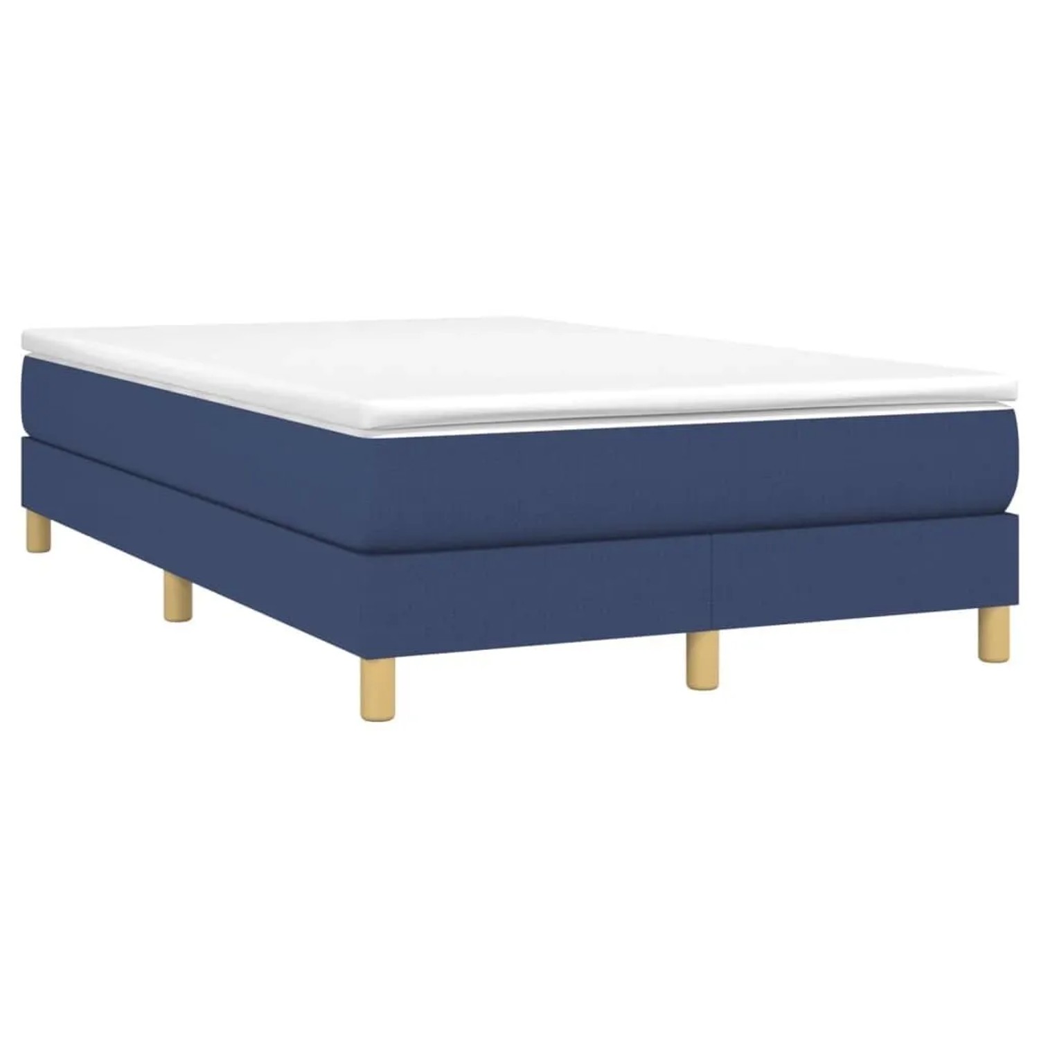vidaXL Boxspringbett mit Matratze Blau 120x200 cm Stoff 3144165 günstig online kaufen