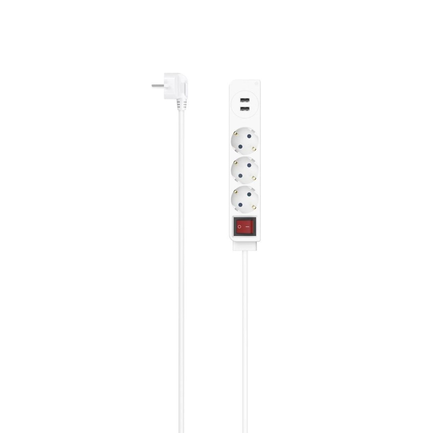 Hama Steckdosenleiste 3-fach USB-A 17W Schalter 1,4 m Weiß günstig online kaufen