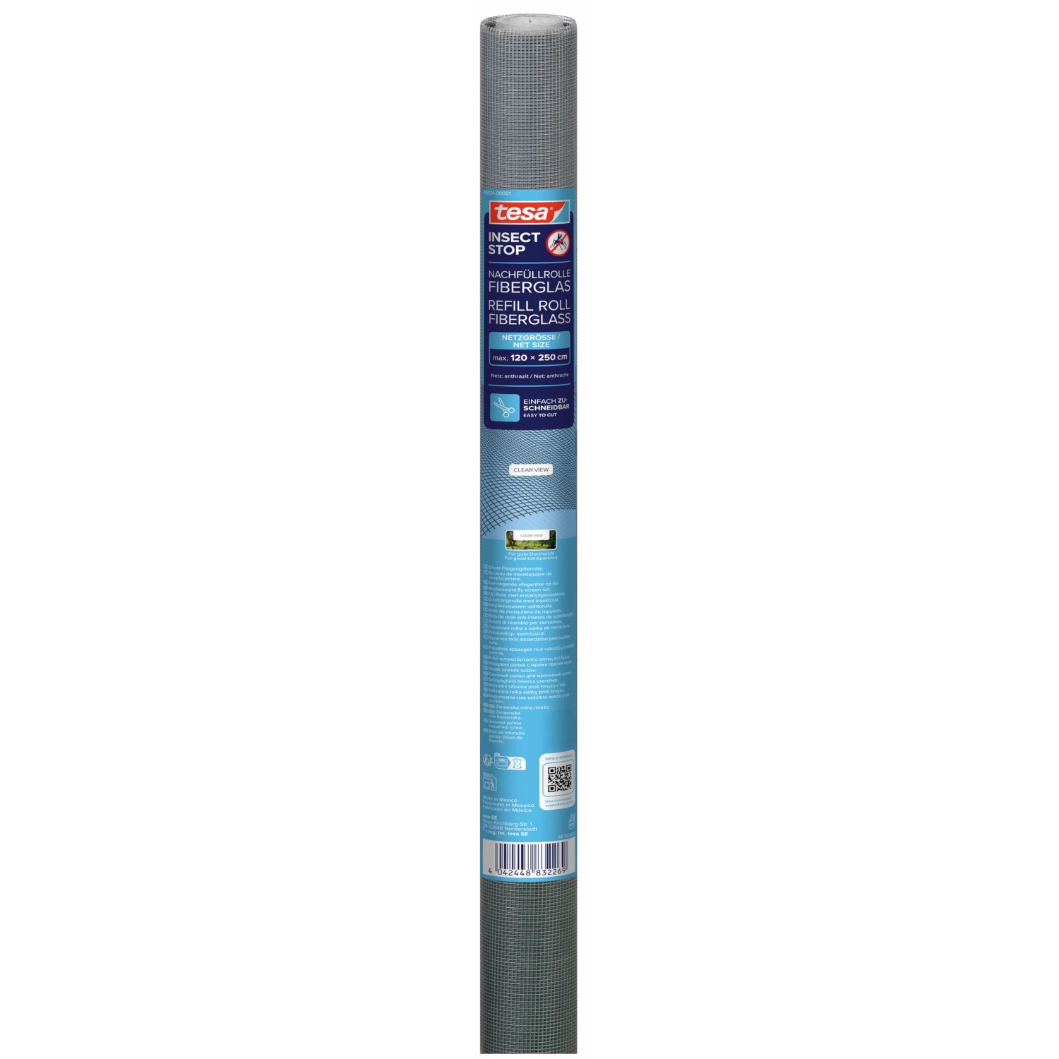 tesa® Insect Stop  Nachfüllrolle Fiberglas anthrazit