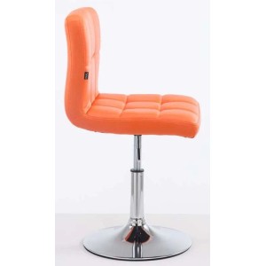 DELUKE 2er Set Barhocker BANGKO Kunstleder Orange 44x49x74cm Barstuhl Höhenverstellbar Mit Lehne Drehbar Tresenhocker Tresenstuhl