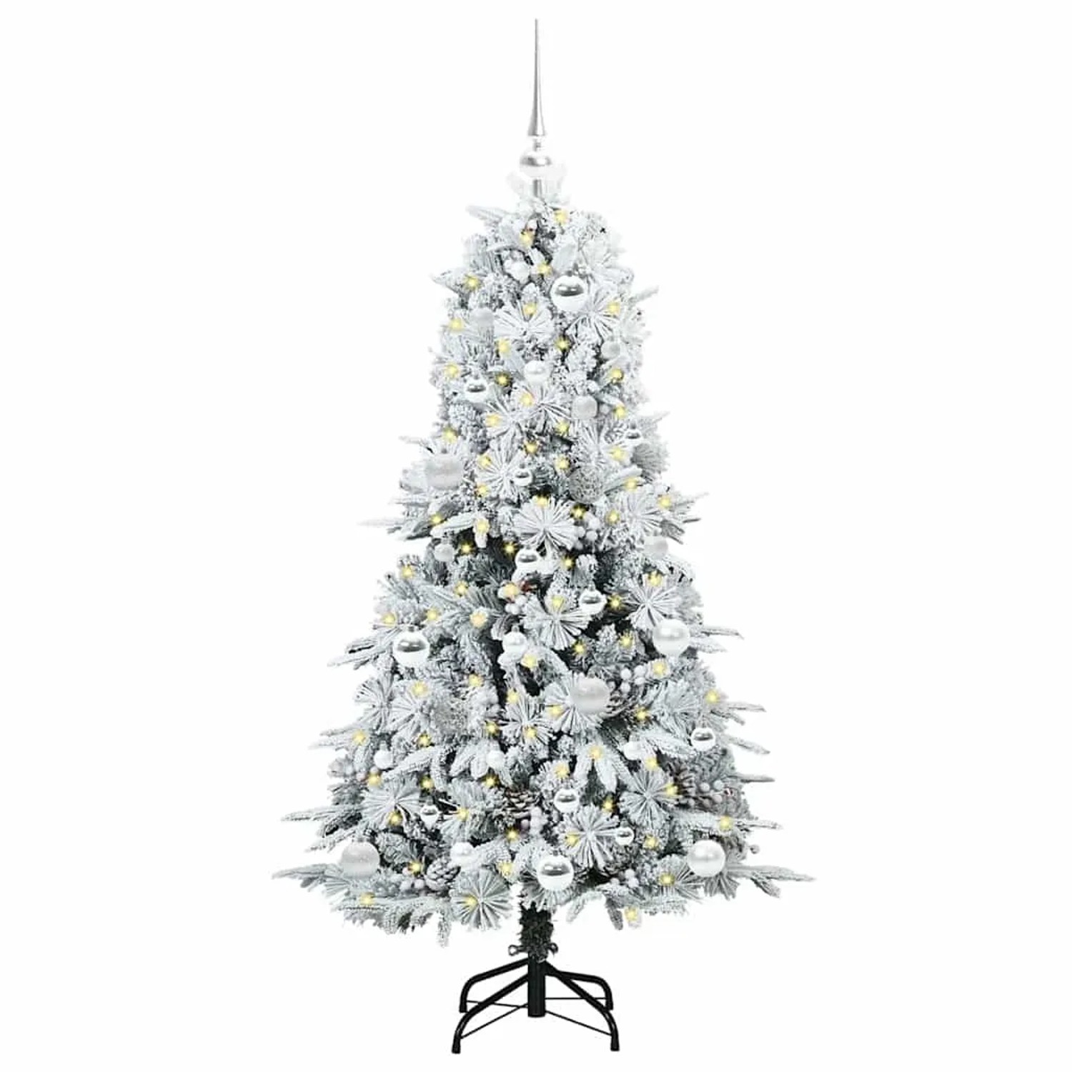 vidaXL Künstlicher Klappbarer Weihnachtsbaum Grün 150 cm PE und PVC 3397476