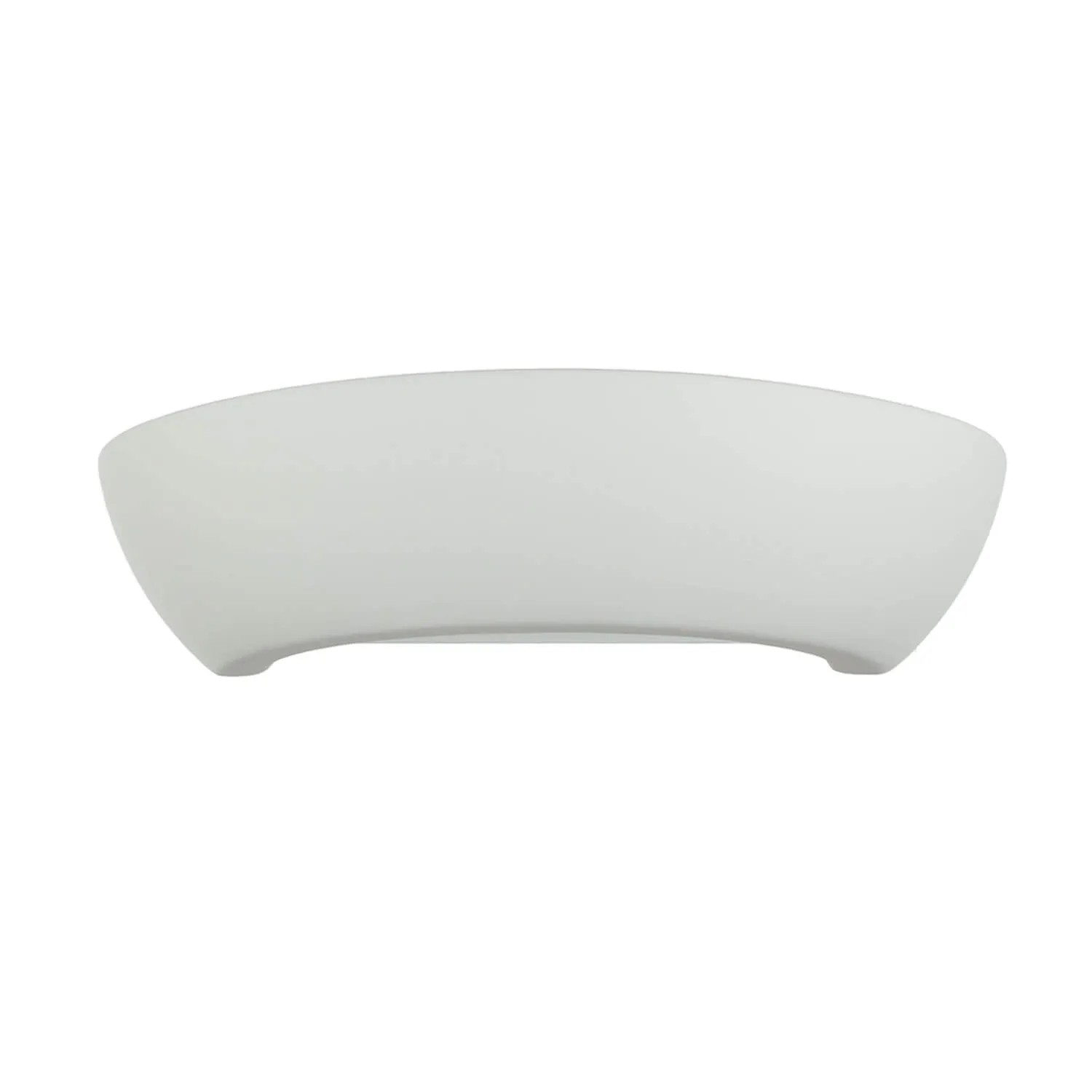 Licht-Erlebnisse Wandlampe Gips Glas 34 cm Breit Up Down Weiß E27
