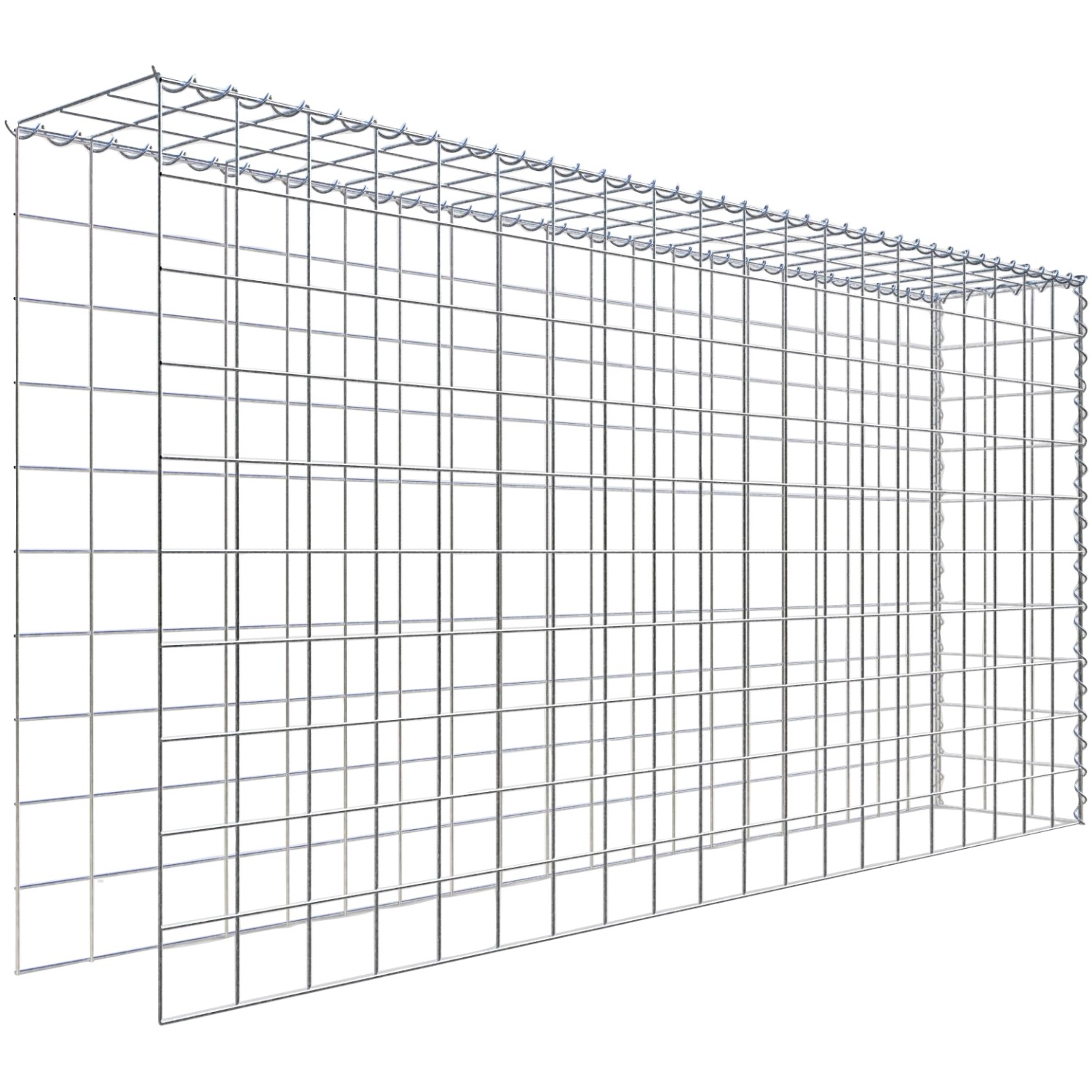 Thumbnail - Gabiona Gabione-Anbaukorb Typ 4 100 x 200 x 30 cm Maschenw 10 x 10 cm