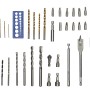 LUX Bohrer- und Bitset, 52-teilig, mit Bohrern, Bits und Zubehör für diverse Schraub- und Bohrarbeiten.
