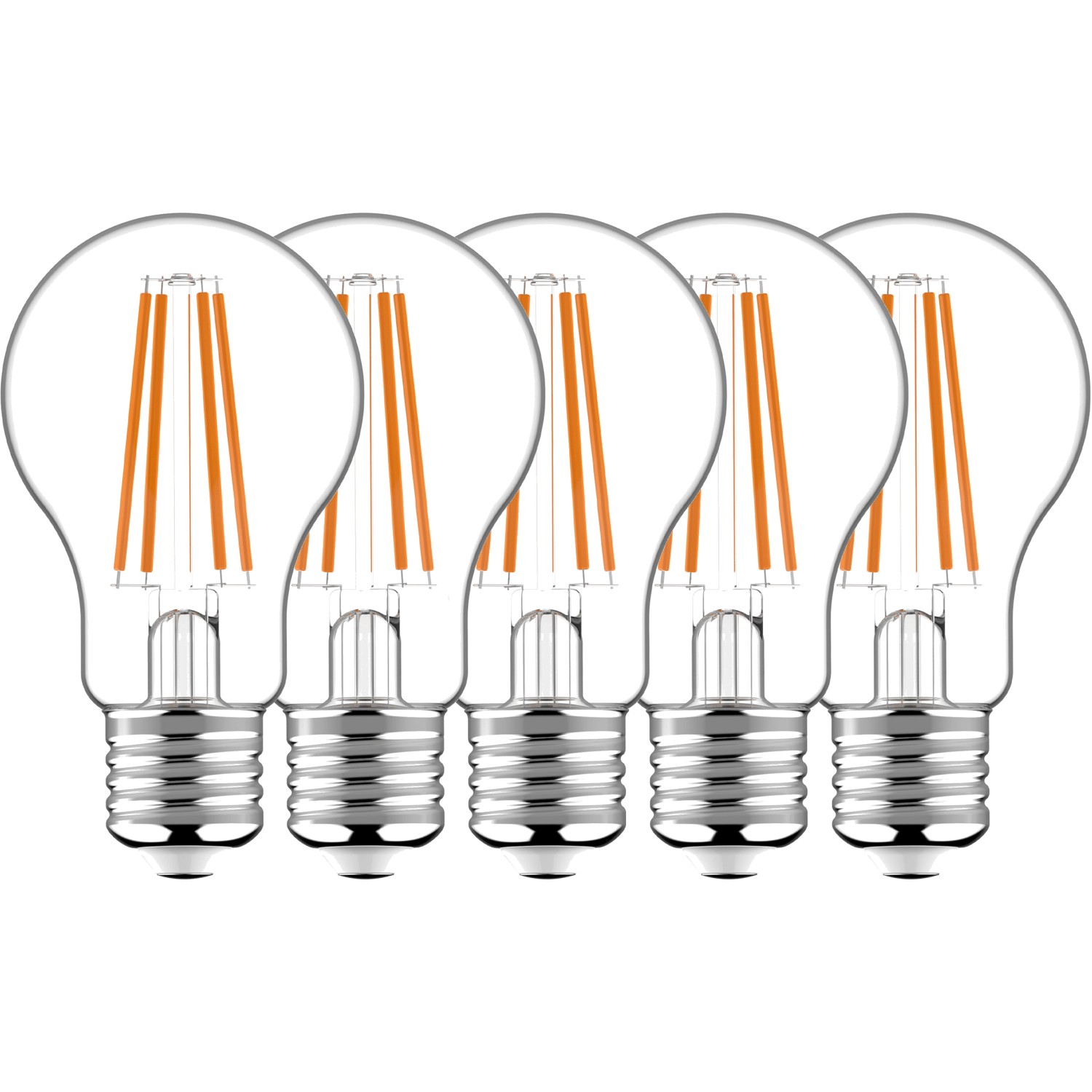 LED-Leuchtmittel E27 Klassisch A60 7 W 806 lm Ø 6 cm x 108 cm 5er-Set