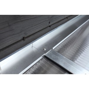 Skan Holz Wandanschlussprofil-Set für Terrassenüberdachung, Aluminium, wasserdichter Abschluss zur Hauswand.