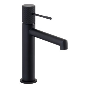 Schöner Wohnen Waschtischarmatur Kadia, Auslauf 12,1cm, mattschwarz. Armatur für Waschbecken im modernen Design.