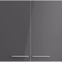 Optifit Hängeschrank Jonte984, 100 cm, anthrazitfarbene Front, Wildeiche Korpus, mit zwei Türen.