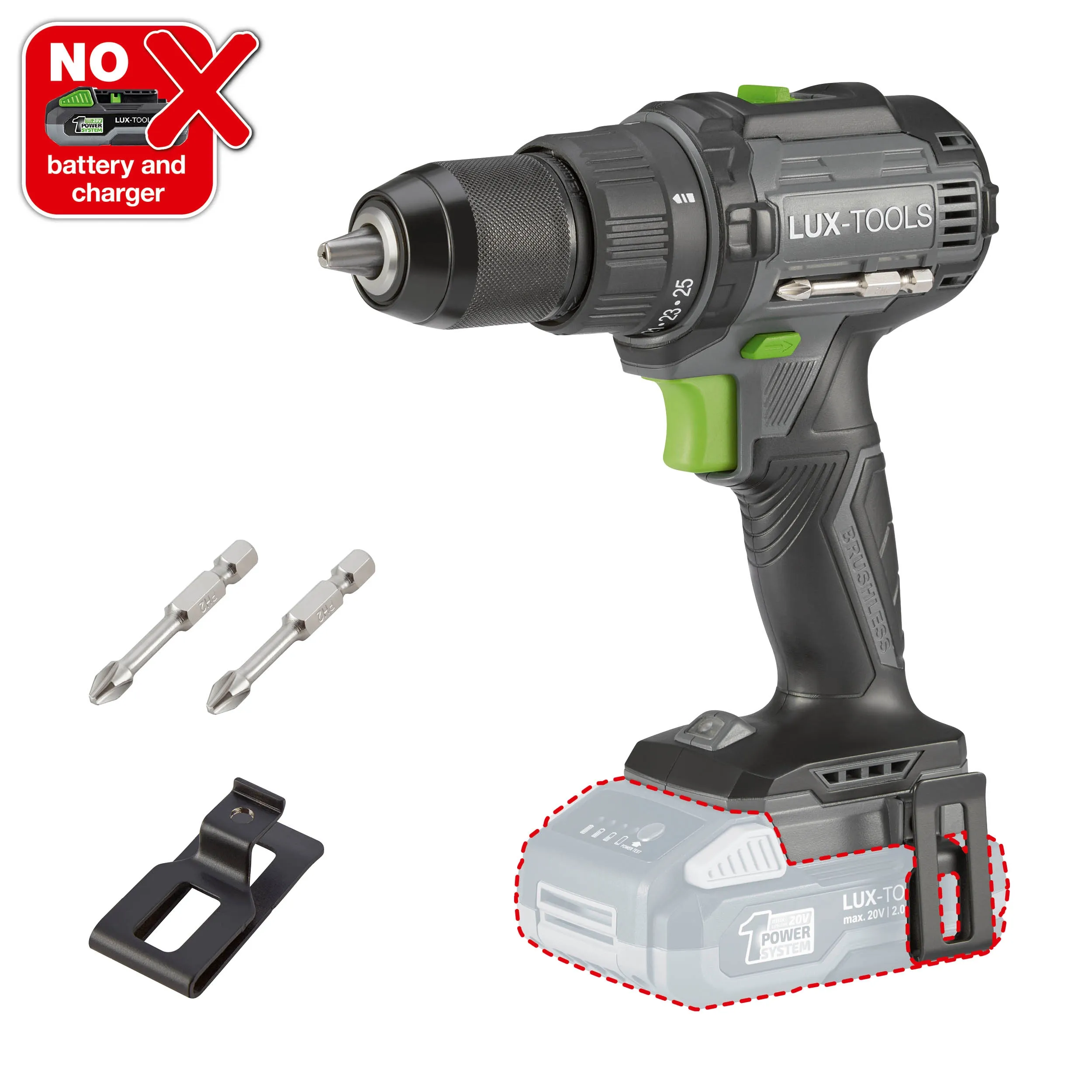 LUX-TOOLS 20V Akku-Bohrschrauber A-BS-20 B