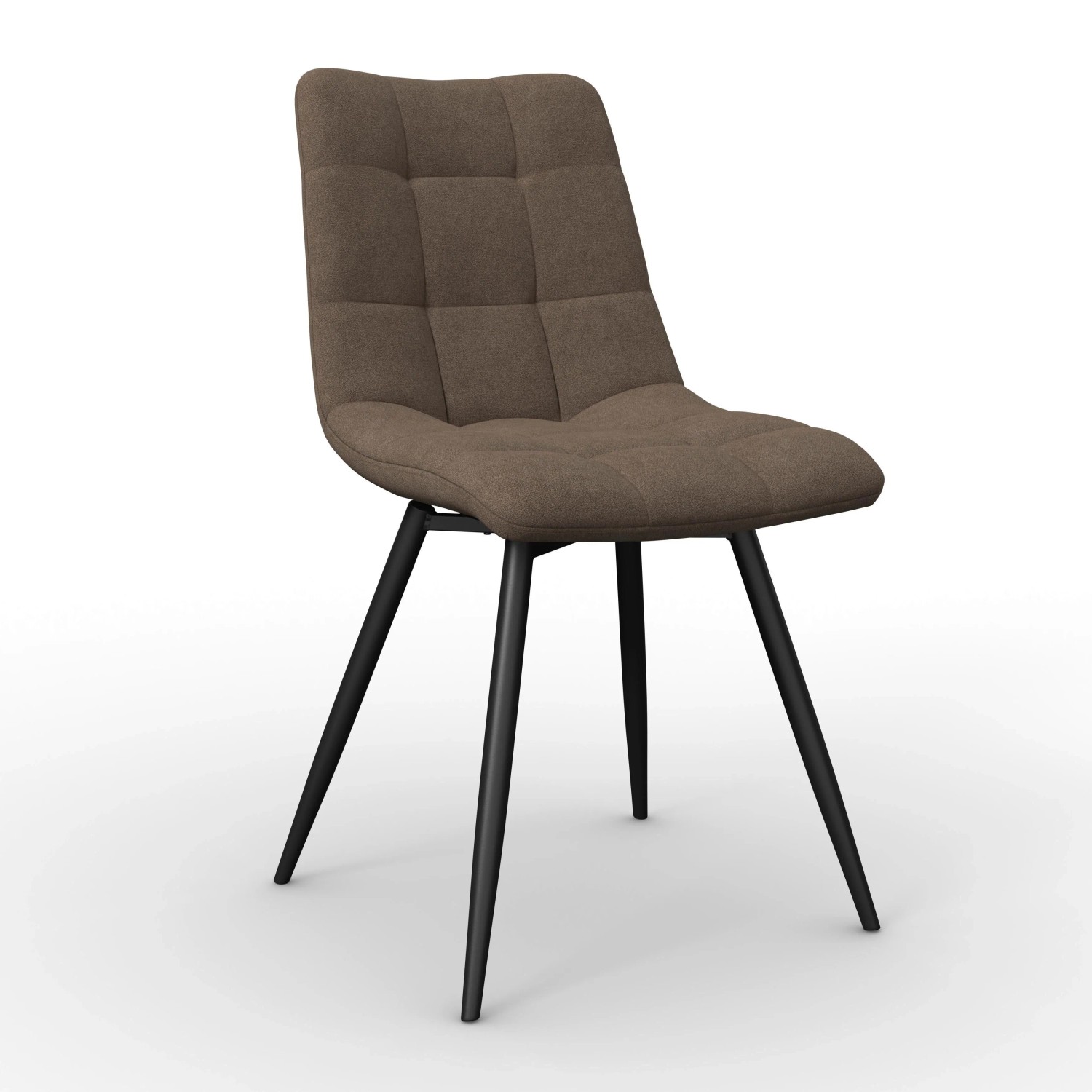 Bessagi Home Stuhl Suri Braun Chenille Drehbar Gepolstert
