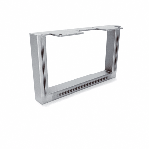 HEVVA Möbelbein GRAZ 15 cm Hoch 25 cm Tief 1 Stück Rohstahl-Klarlack