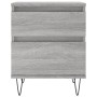 vidaXL Nachttisch Grau Sonoma, Holzwerkstoff, 40x35x50 cm mit Schublade und Fach.