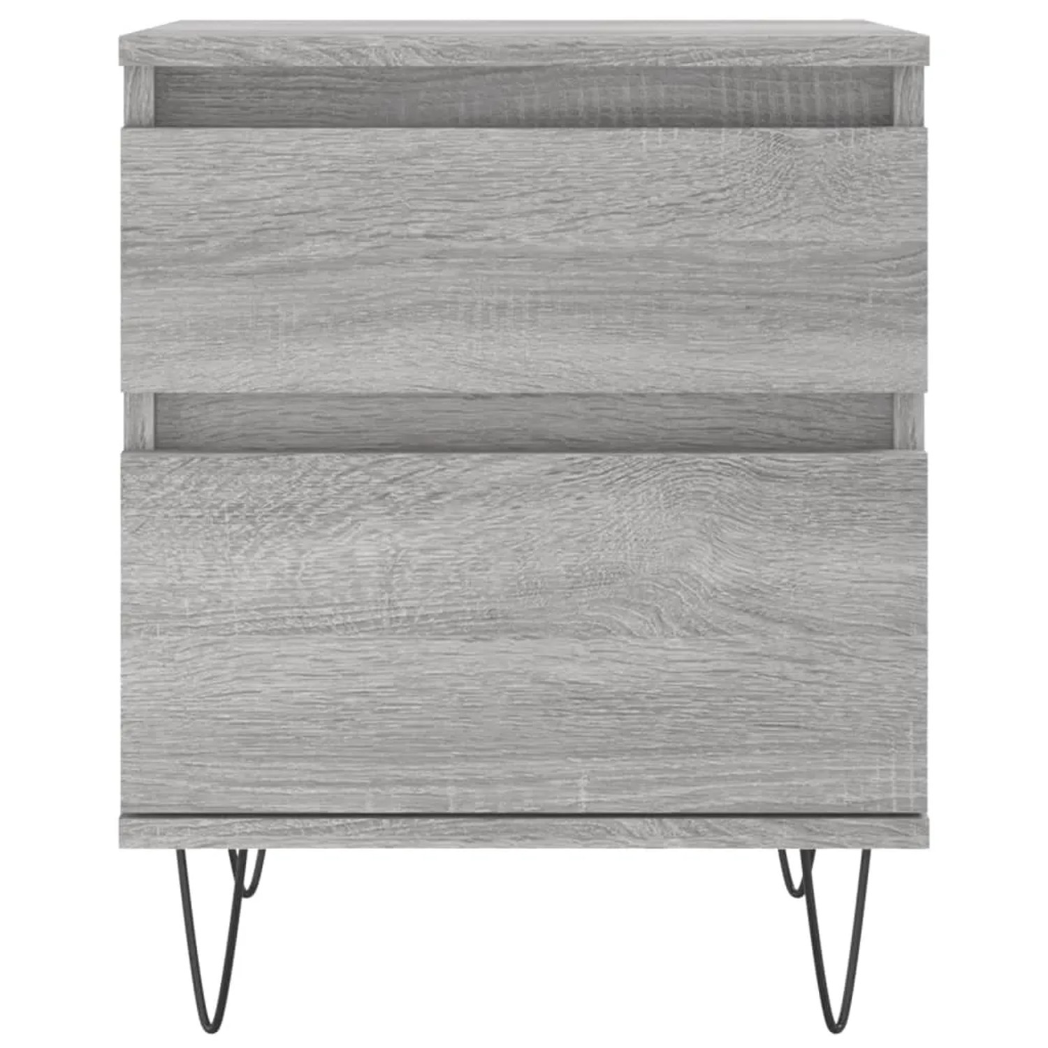 vidaXL Nachttisch Grau Sonoma, Holzwerkstoff, 40x35x50 cm mit Schublade und Fach.