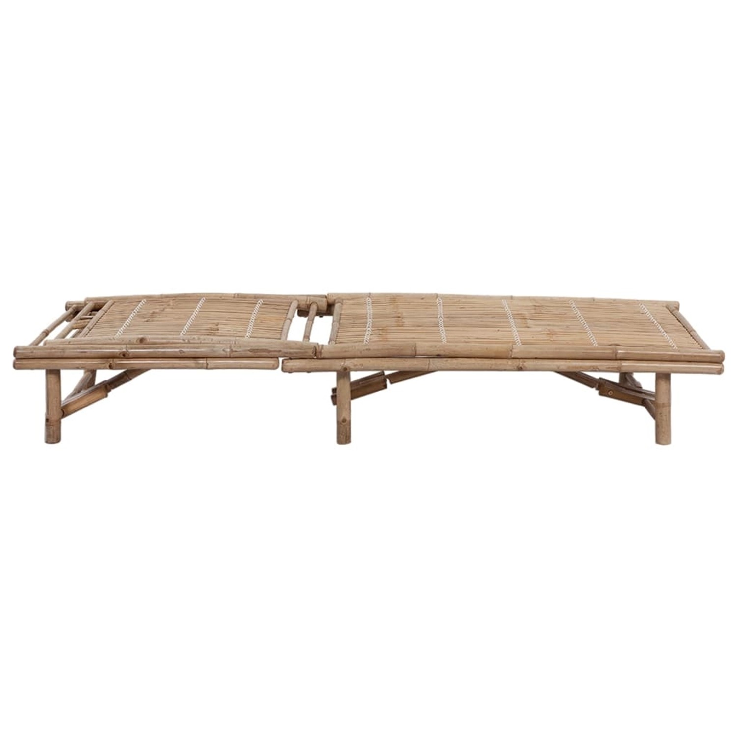 vidaXL Garten-Sonnenliege mit Auflage Bambus Schwarz