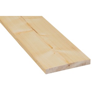 Gehobeltes Fichte/Tanne Glattkantbrett, 18x145x3000 mm, ideal für Möbelbau und Wandverkleidung.