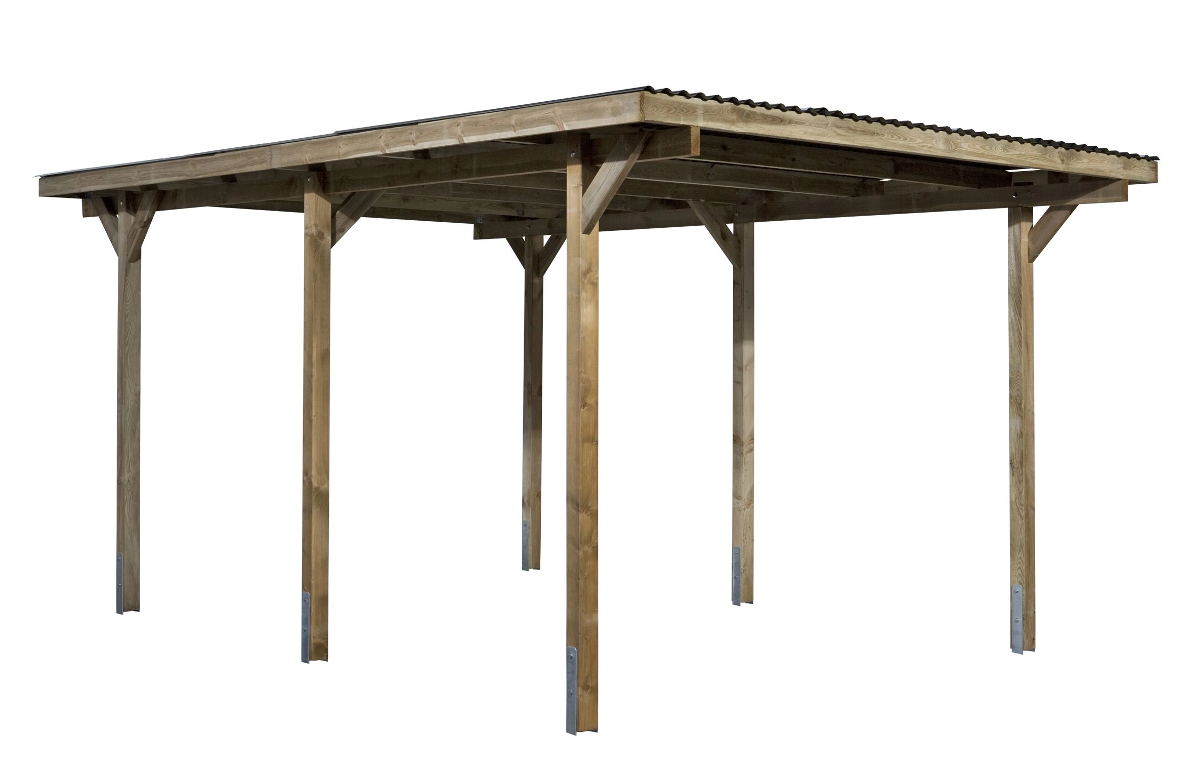 Flachdach-Einzelcarport Holz 300 cm x 500 cm kaufen bei OBI