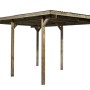 Holz-Carport mit Flachdach, 495x303 cm, kesseldruckimprägniert, inklusive Montagematerial.