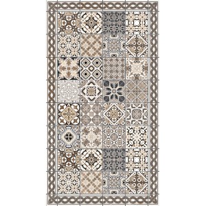 Teppichläufer Smuq Port 67x120 cm mit Muster-Design für Innen- und Außenbereiche.