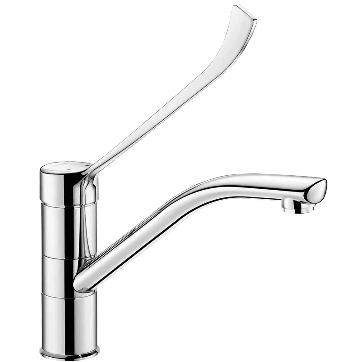 Delabie SPT Einhebelmischer Schwenkauslauf H155 L230 Hygienehebel