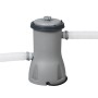 Filterpumpe für Bestway Fast Set Pool, grau, mit Schläuchen.