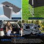 24MOVE Campingküche Praia, faltbar mit Alu-Arbeitsplatte und Tragetasche. Kompakt, höhenverstellbar und ideal für Camping.