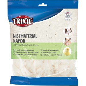 Trixie Nistmaterial Kapok 100g, weiches, staubfreies Nistmaterial für Kleintiere und Vögel im Beutel.