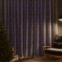 Blauer LED-Lichtervorhang 3x3 m mit 300 LEDs, festliche Weihnachtsdekoration für Innenräume.