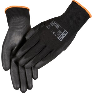 OX-ON Handschuhe Flexible Basic 1000, Gr. 06, Schwarz. Arbeitskleidung für präzises Arbeiten.