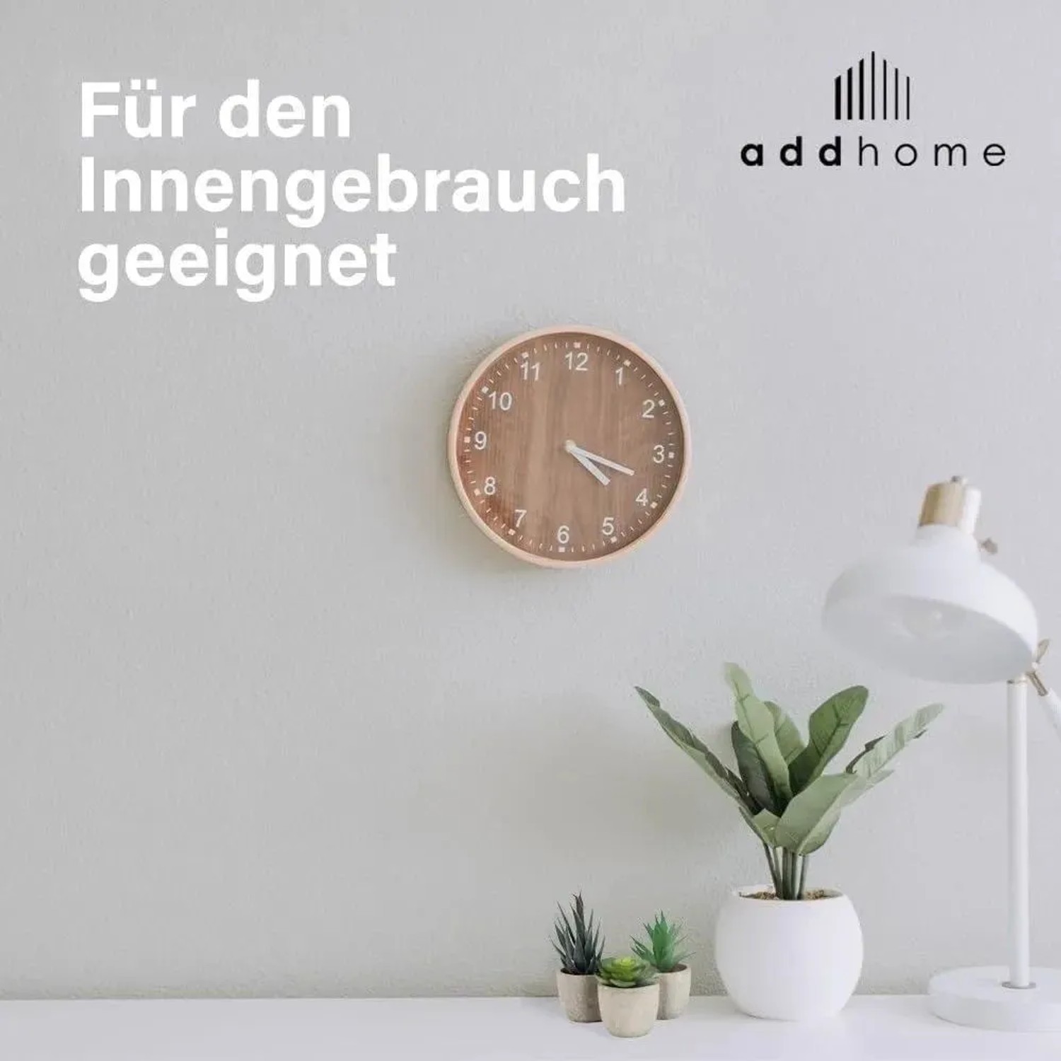 addhome 6er Set Kunstpflanzen Sukkulenten in Steinoptik-Töpfen auf einem Tisch, geeignet für den Innengebrauch.