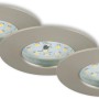 Briloner LED-Einbauleuchten Attach, 3er-Set, Nickel matt, für den Innenbereich.