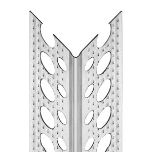Alu-Eckschoner für Gipskarton, 23,5x23,5x2500 mm, für Kantenschutz im Trockenbau.