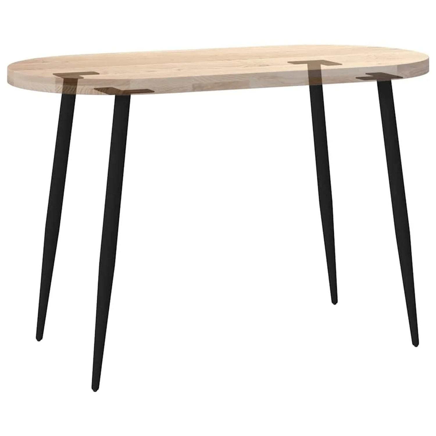 vidaXL Konsolentischbeine, 4 Stk., konisch, schwarz, Stahl, 72-73 cm. Tischbein-Set für DIY Möbelbau.