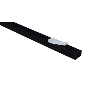 Gardinia Vorhangschiene Lucy, 200 cm, schwarz-matt, mit Gleiter.