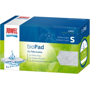 Juwel Filterwatte Bioflow/Compact bioPad S, 5er Packung für Aquarienfilter.