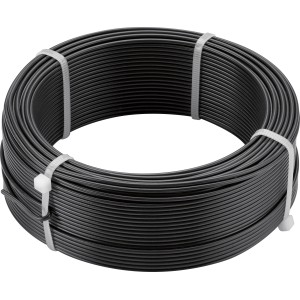 Anthrazitfarbener Bindedraht, Ø 2 mm, 50 m Rolle, ideal zum Basteln und Dekorieren.