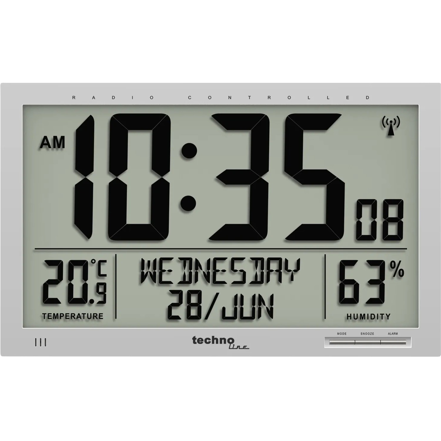 technoline Wanduhr WS 8013 Silber günstig online kaufen